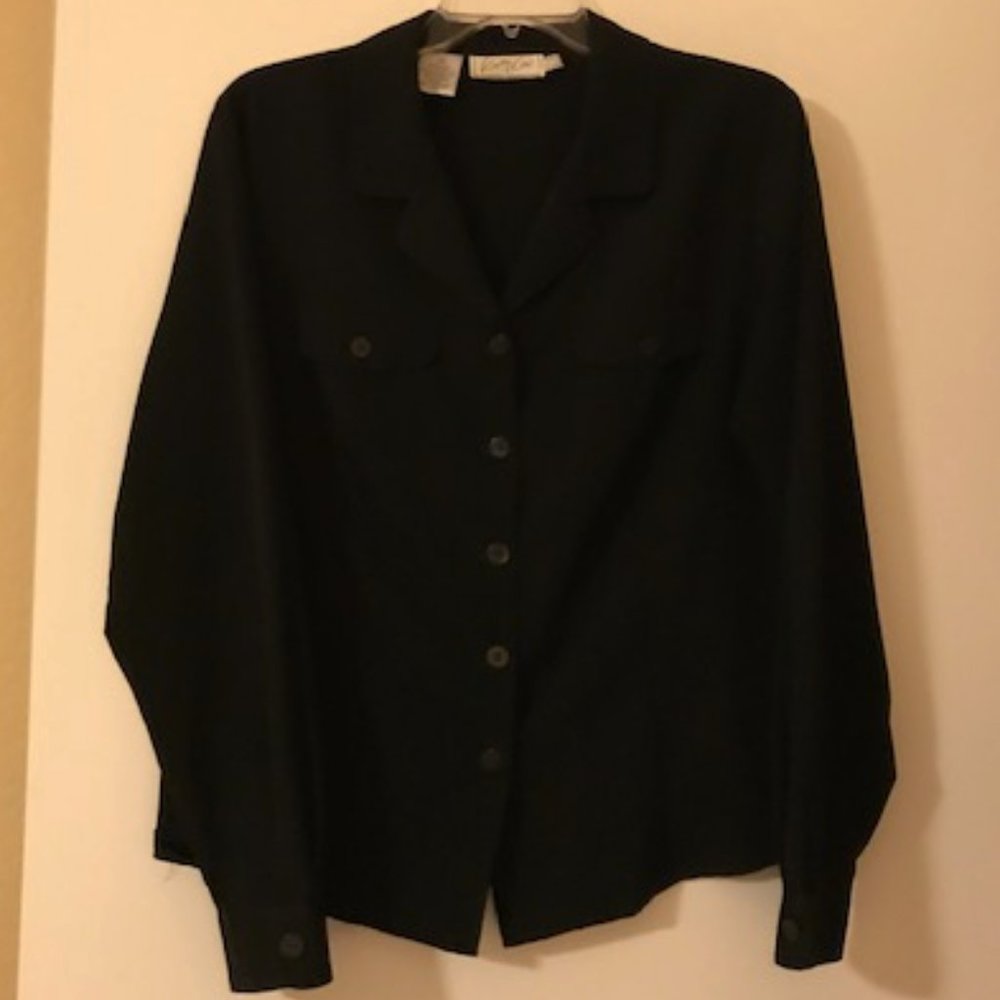 Classic women's black blouse, 12